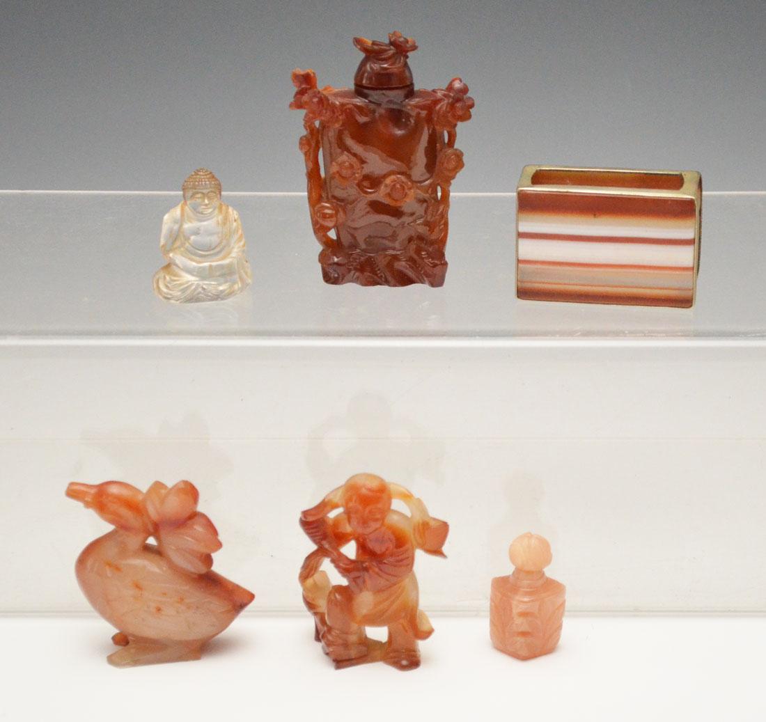 Group of Mostly Carnelian Chinese Smalls (Snuff Bottle) (1 of 4)