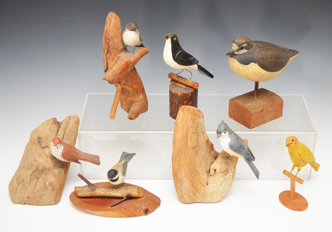 Lot of Hand Painted Wooden Birds (1 of 4)