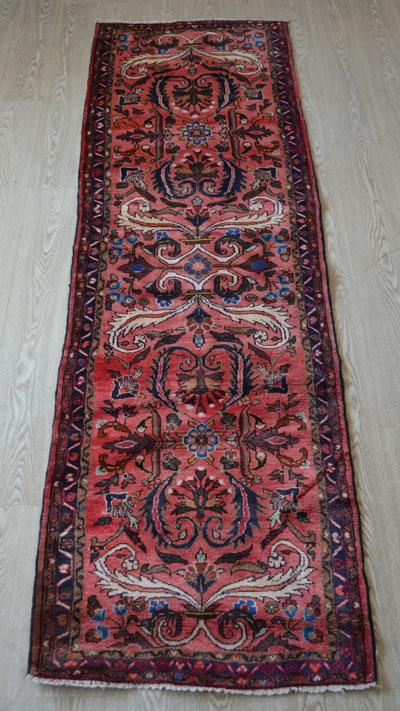 2' x 9' Persian Carpet / Rug Runner with Reds: 2' x 9' Persian Carpet / Rug Runner with Reds