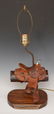 Fun Vintage Embossed Leather Saddle Lamp