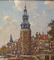 O/B Painting Of Amsterdam Signed JK - 2