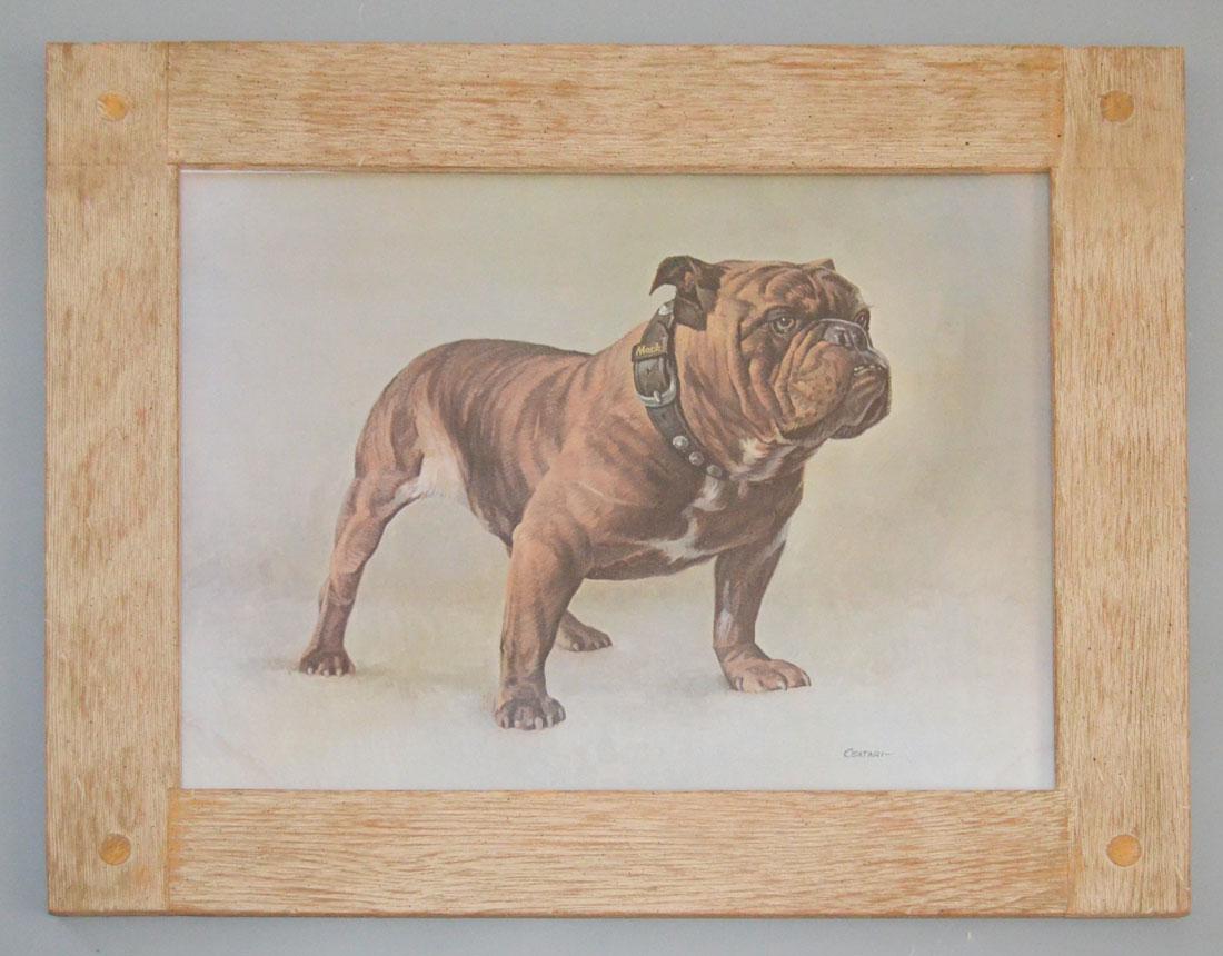 Custom Framed Mac Truck Bulldog Print: 30" x 25" image sight: 23" x 17 7/8"