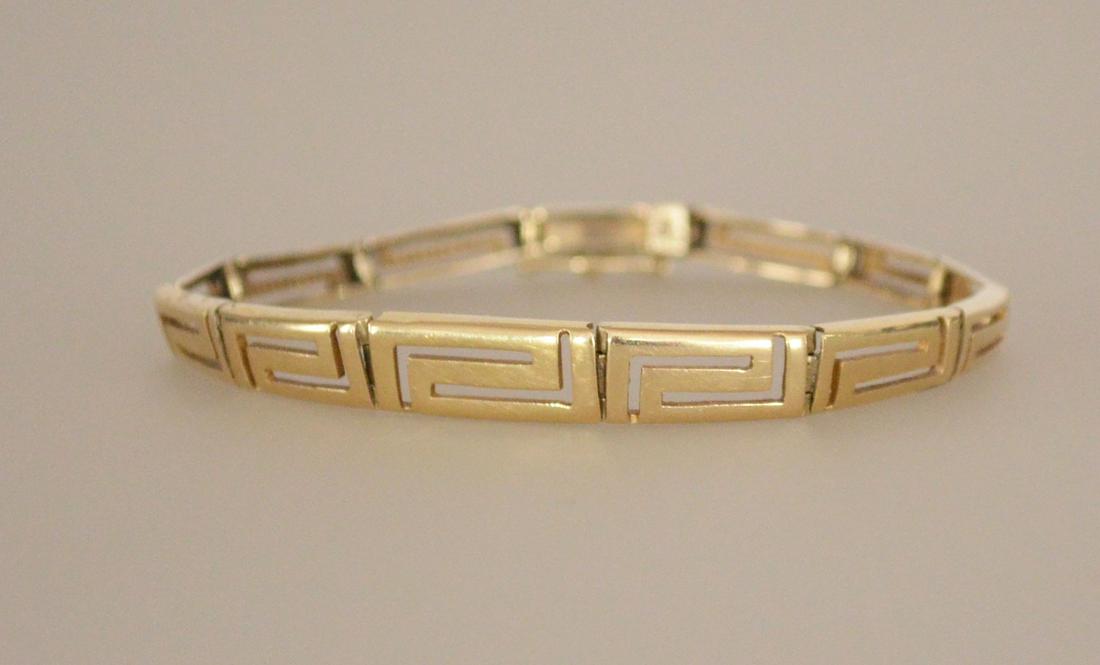 14k Gold Greek Key Bracelet (1 of 2)