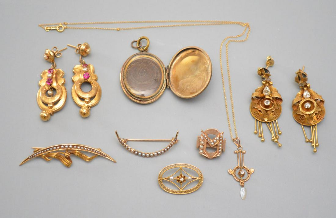10,k 14k & 18k Gold Victorian Jewelry (1 of 6)