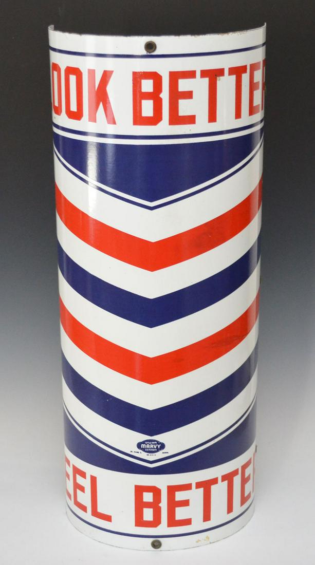 Feel Better Enamel Barber Sign by William Marvy (1 of 5)