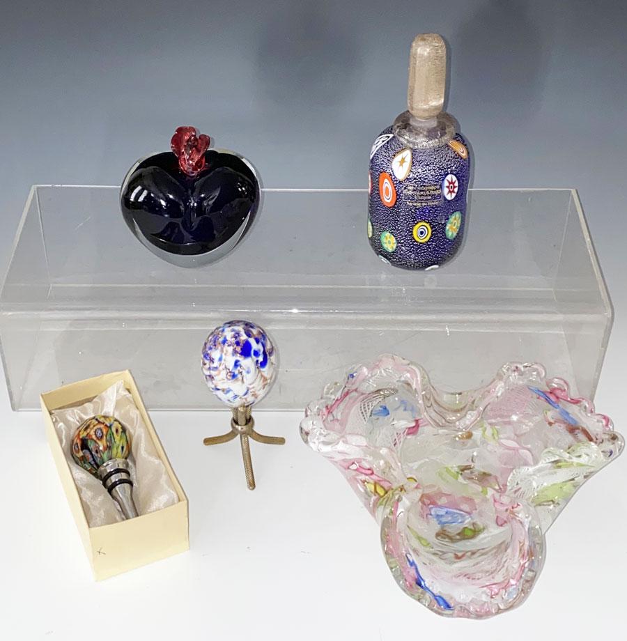 5 pc Murano Art Glass Pieces (Seguso, Perfume, Etc) (1 of 5)