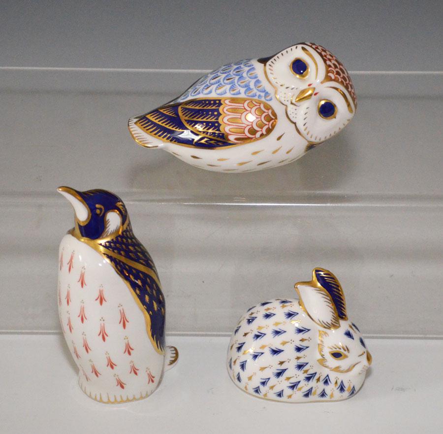 Royal Crown Derby  Animals (Rabbit, Penguin,  Owl) (1 of 3)