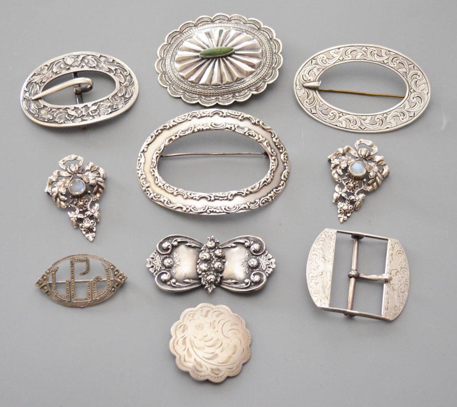 Sterling Silver Buckles & Pins (1 of 4)