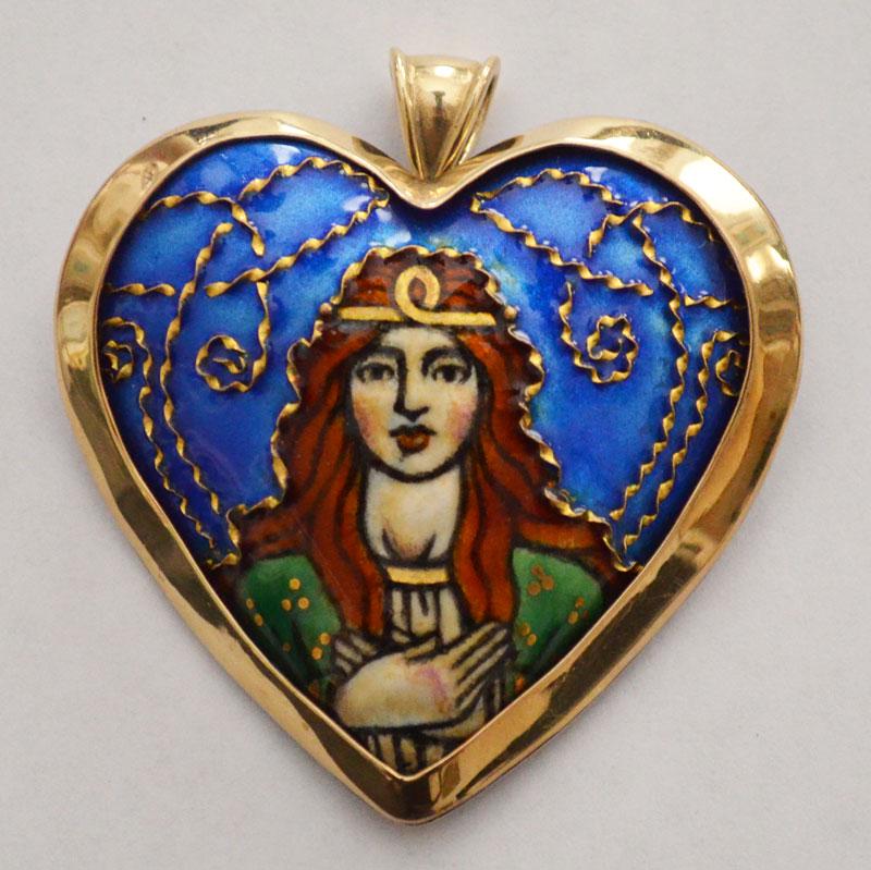 RM Place Sterling, 14k & Enamel Goddess Necklace (1 of 2)