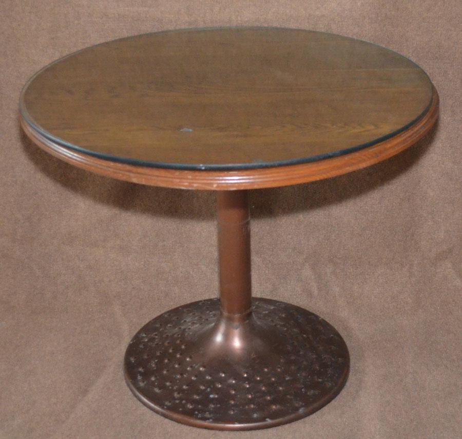 Interesting Café Table with Copper Base Ilmari Tapiovaa (1 of 3)