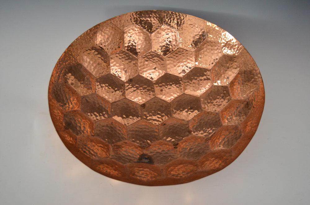 Cool Designer Tom Dixon Bowl: Round honey comb form centerpiece bowl measure 15 inches diameter.
