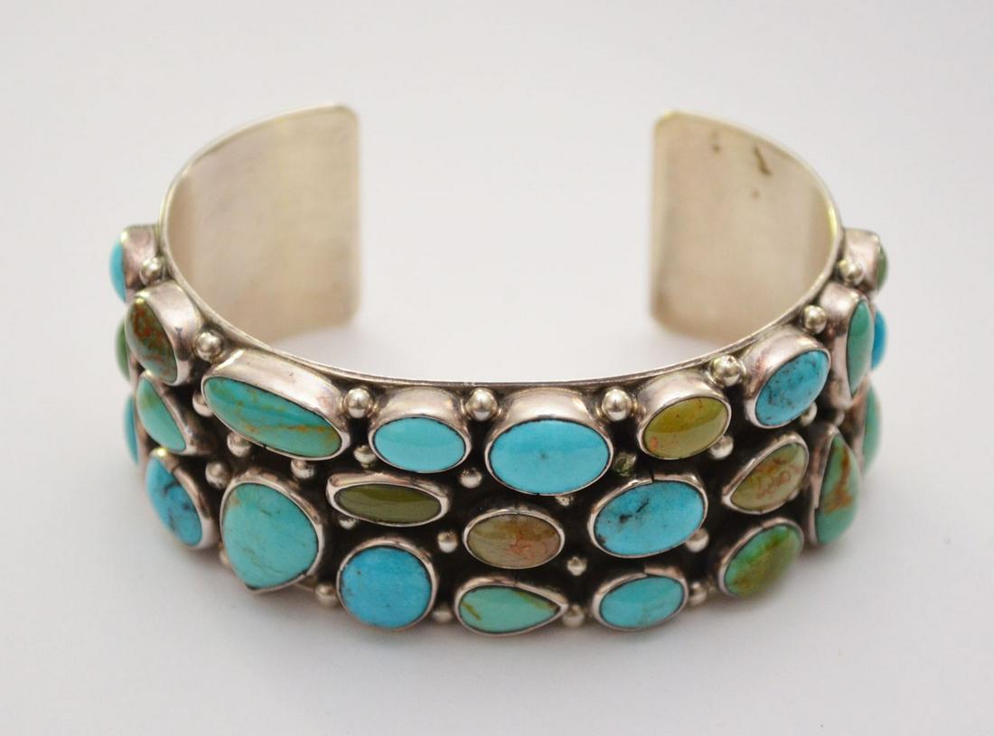DJM Rocki Gorman Sterling & Turquoise Cuff Bracelet (1 of 3)