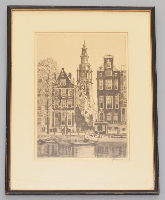 Netherlands Dry Point Etching Signed H. Roodenburg (1 of 3)