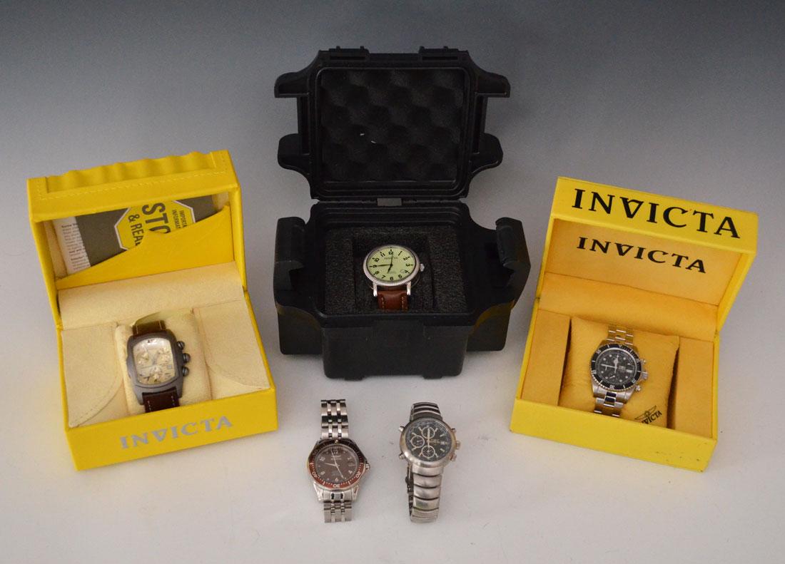 5 Invicta Watches (Automatic & Quartz) (1 of 5)