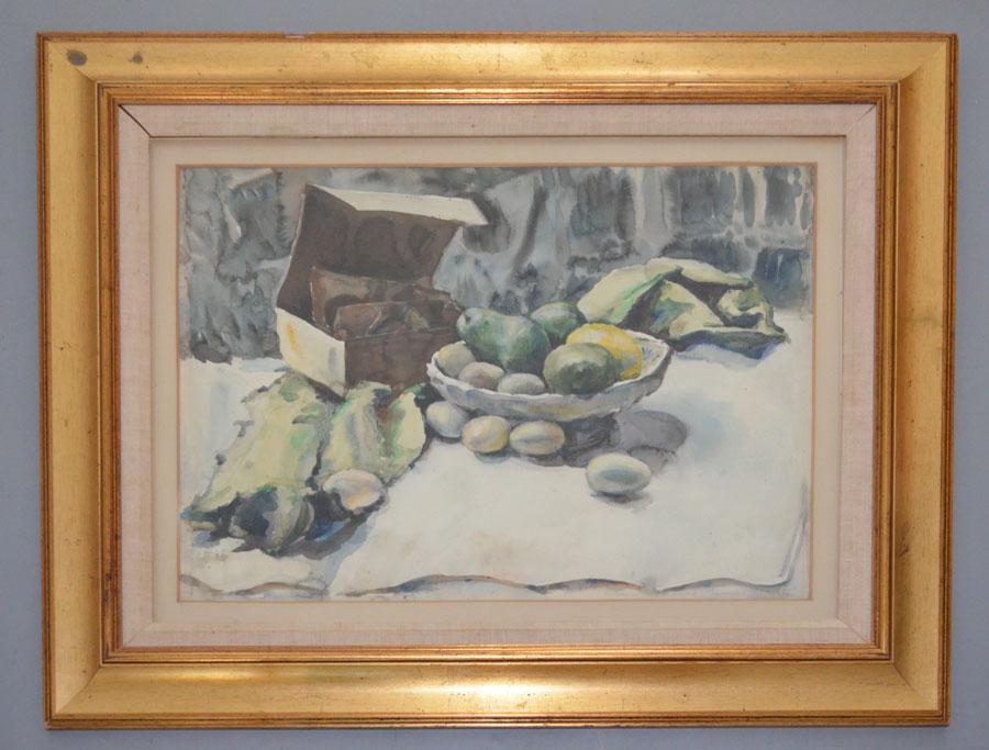 Watercolor On Paper Signed  Townsend 1946 (1 of 2)