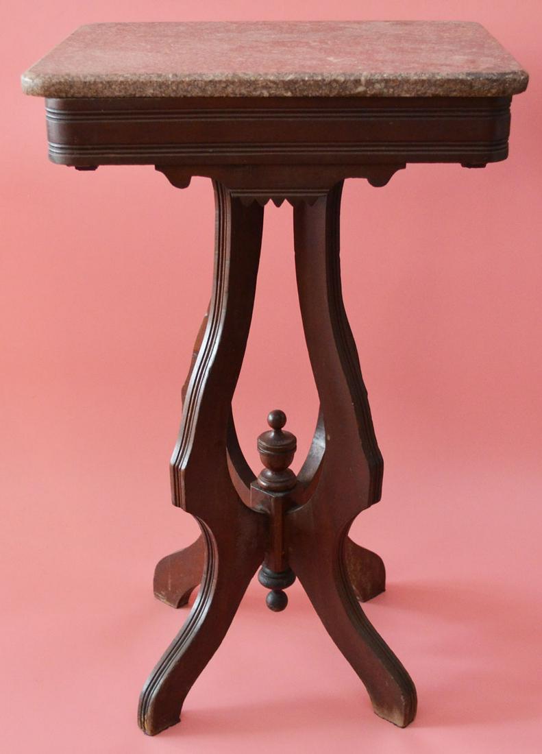 Small Marble Top Victorian Table (1 of 2)
