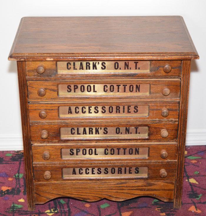 Petite Oak Copy of A Clark ONT Spool Cabinet (1 of 4)