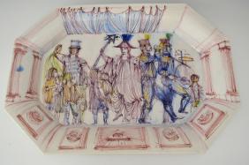 Larry Cabaniss Bassano Painted Mid Century Platter (1 of 5)