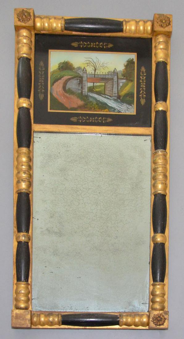 Antique Reverse Painted Mirror (1 of 3)