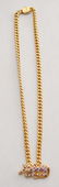 18k Gold Ruby & Diamond Leopard on Chain - 3