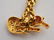 18k Gold Ruby & Diamond Leopard on Chain - 4