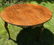 Antique Oval Swing Leg Table w Shell Carved Knees