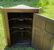 Handsome British Oak Corner Cupboard w Stars - 3