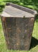 Handsome British Oak Corner Cupboard w Stars - 4