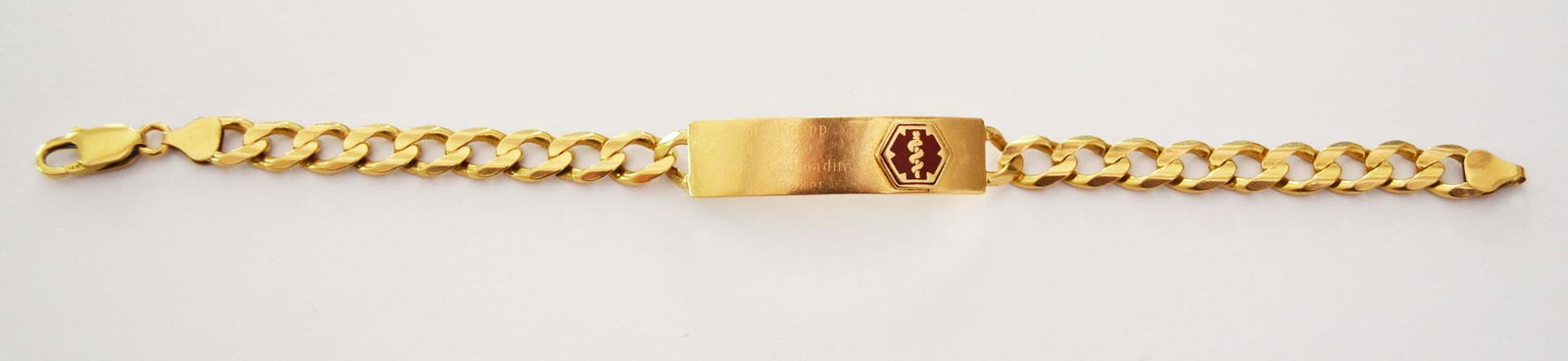 Vintage Stylish 14k Gold  Medical ID Bracelet (1 of 3)