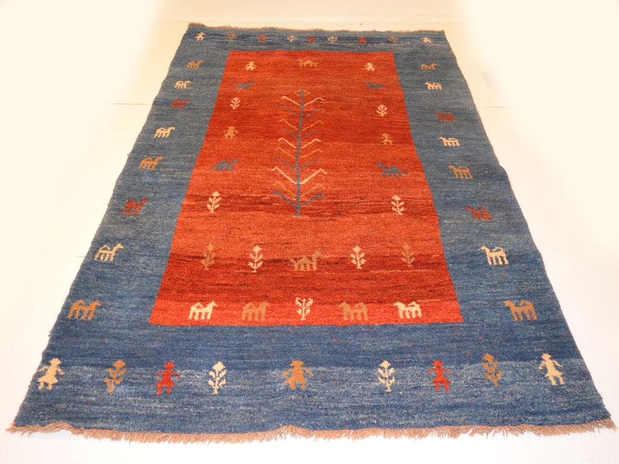 Large Blue And Rust Southwest Rug (1 of 4)
