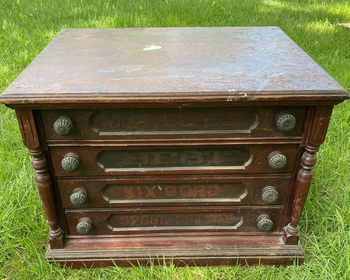 Early J&P General Store Spool Cabinet (1 of 6)