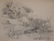 Pencil Drawing of Cows & a Girl Signed MacCallum - 2