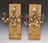 Pair of Gilt Wood & Porcelain Candle Sconces