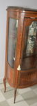 Louis XIV Inlaid Wood & Glass Vitrine Cabinet - 4