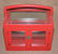 Chinese Red Glass Display Case with Handle