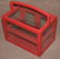 Chinese Red Glass Display Case with Handle - 2