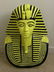 Hand Painted Black & Yellow King Tut Pop Art