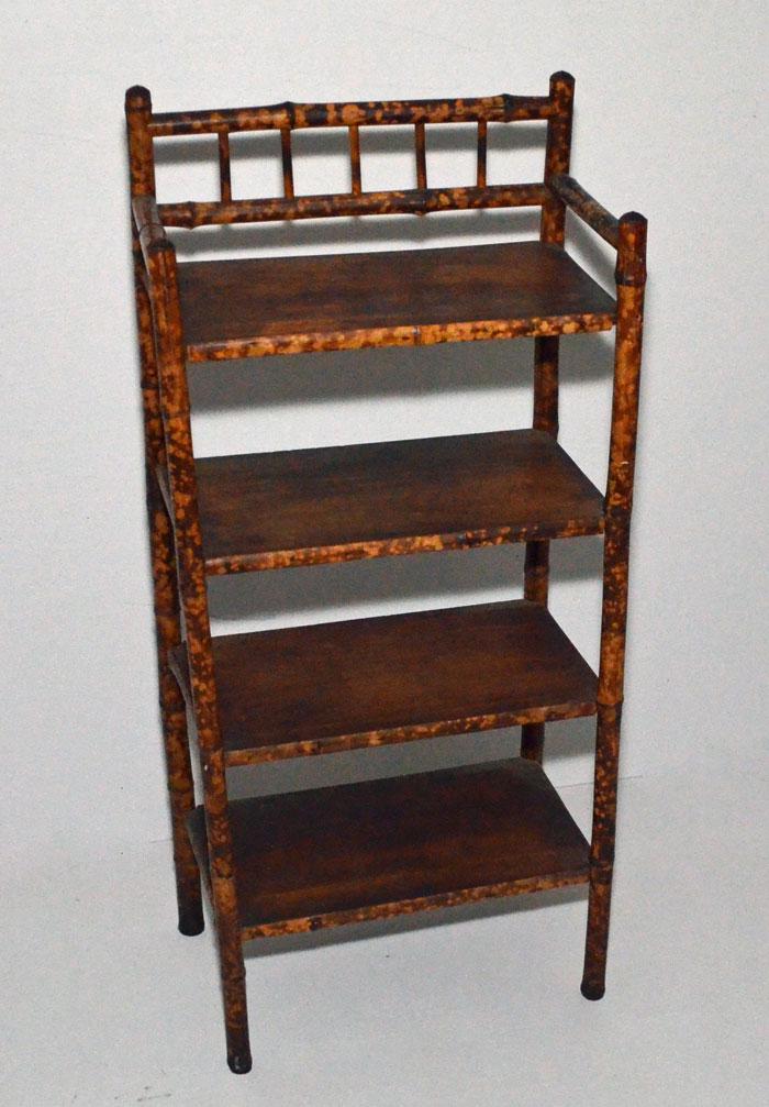 Antique 3 Tier Bamboo Shelf (1 of 4)