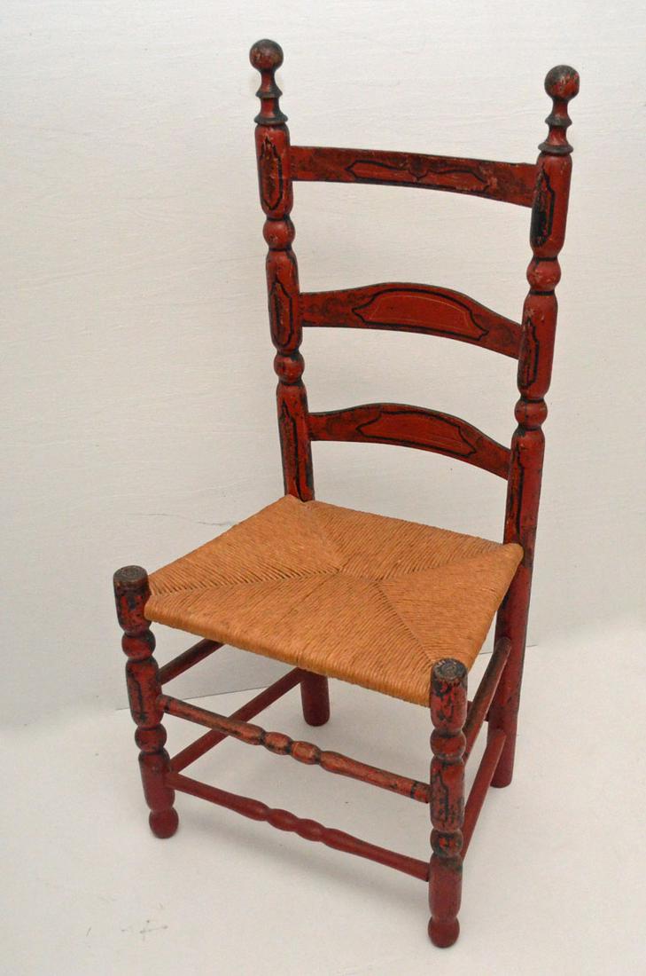 Antique Painted Ladder Back Chair From Nantucket (1 of 5)