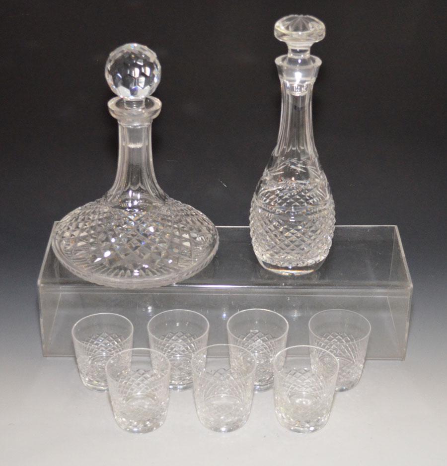 2 Waterford Decanters w Lalique Glasses (1 of 4)