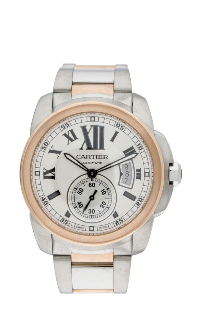 Calibre de Cartier 18k & Stainless Watch (1 of 4)