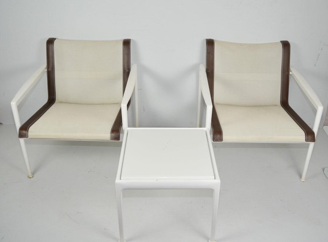 Pair of Shultz 1966 Chairs w Enamel Table (1 of 7)
