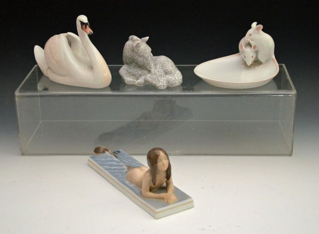 4 Studio Porcelain Pieces (Royal Copenhagen, Rosenthal) (1 of 5)