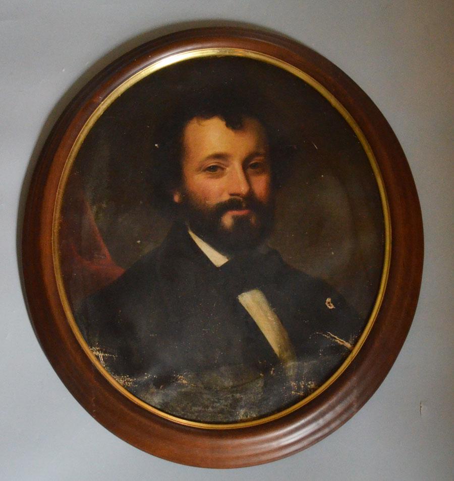19th Century Oval  Portrait Of A Man (1 of 3)