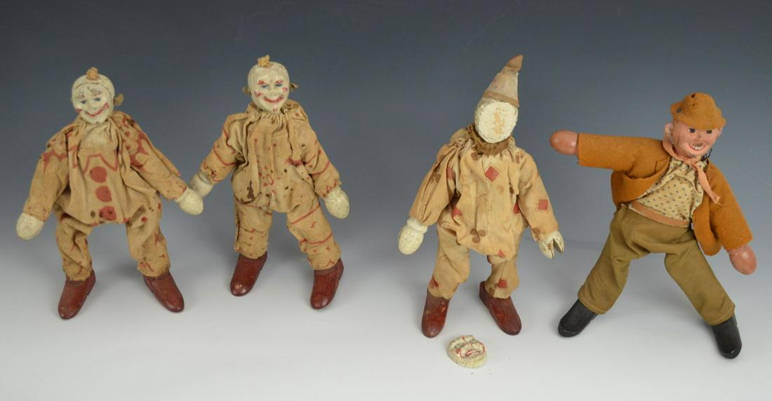 4 Schoenhut Circus Figures (Clowns) (1 of 3)
