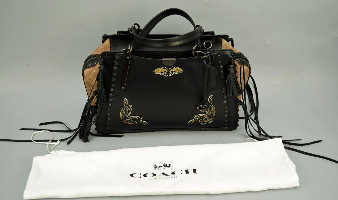 Coach Limited Edition Chelsea Champlain Handbag NWT: Unused, with tag. Measures 21" long, approximately 9 1/2" tall and 6" wide. In all around good condition. From the estate of Rosemary Ellen Guiley