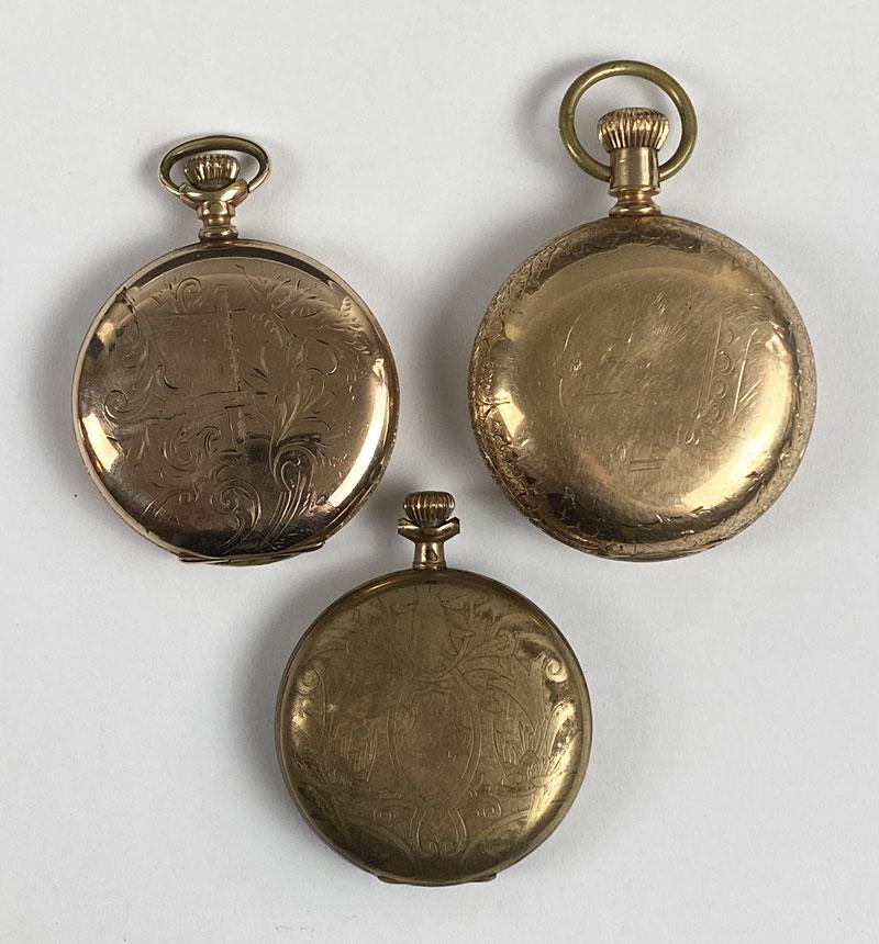 Elgin & Waltham Antique Hunter Case Pocket Watches (1 of 4)