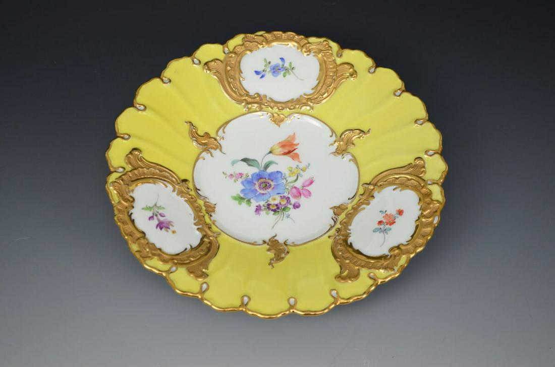 Gold Encrusted Meissen Cabinet Plate (1 of 4)
