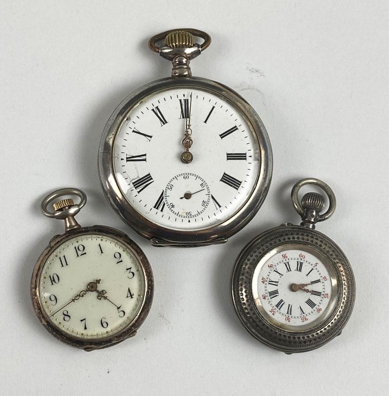 Three Delightful  800 Silver Pocket Watches (1 of 3)