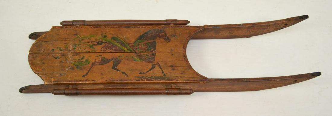 Folk Art Painted Sled (1 of 4)
